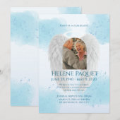 Herdenkingsuitnodiging Template – Engel Ontwerp Kaart (Voorkant / Achterkant)