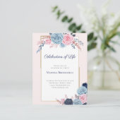 Herdenkingsviering Bloemendienst Uitnodiging (Staand voorkant)