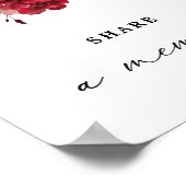 Herdenkingsviering Deel Een Herinnering Bord Poster (Hoek)