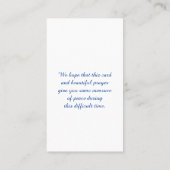 Herdenkingsviering van het Leven Foto Kaart Visitekaartje (Achterkant)