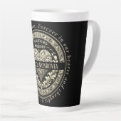 Herdenkingsviering van het leven latte mok (Rechterhoek)