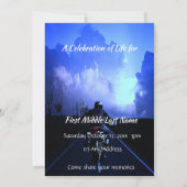 Herdenkingsviering van het leven Nodig motorfiets Kaart (Achterkant)