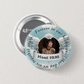 Herdenkingsviering van het leven ronde button 5,7 cm (Voorkant /achterkant)