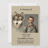 Herdenkingsviering Wolf Art Uitnodiging (Voorkant)