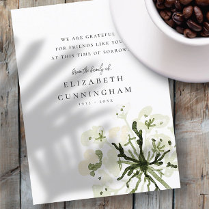 Herdenkingswaterverf Botanicals Bloemige Elegante  Briefkaart