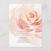 Herdenkingswaterverf Roos Bloem Elegant Chic Briefkaart (Voorkant)