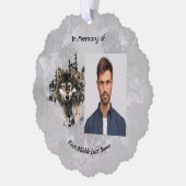 Herdenkingswolf wolven dier kunst ornament kaart (Links)