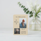 Herdenkingszak Keepsake Weimaraner Dog Visitekaartje (Staand voorkant)