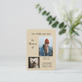 Herdenkingszak Keepsake West Highland Dog Visitekaartje (Staand voorkant)