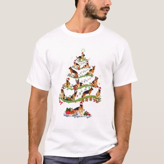Herder Boom Kerst Kerstsnoep T-shirt (Voorkant)