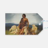 Herder in een landelijk landschap cadeaulabel (Voorkant (Horizontaal))