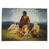 Herder in een landelijk landschap groot cadeauzakje (Achterkant)