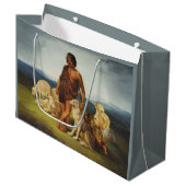 Herder in een landelijk landschap groot cadeauzakje (Voorkant Gekanteld)