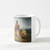 Herder in een landelijk landschap koffiemok (Voorkant rechts)