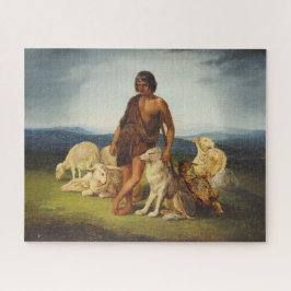 Herder in een landelijk landschap legpuzzel