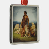 Herder in een landelijk landschap metalen ornament (Rechts)