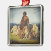 Herder in een landelijk landschap metalen ornament (Links)