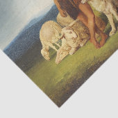 Herder in een landelijk landschap tissuepapier (Detail)