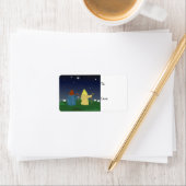 Herder in het veld cadeautag etiket (Insitu)