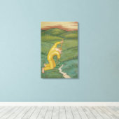 Herder in zijn veld (door Eugeniusz Zak) Canvas Afdruk (Insitu (Houten vloer))