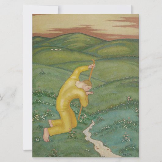 Herder in zijn veld (door Eugeniusz Zak) Kaart (Voorkant)