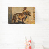 Herder Met een Paard (Equine) Spandoek (Insitu)
