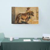 Herder Met een Paard (Equine) Spandoek (Beurs)