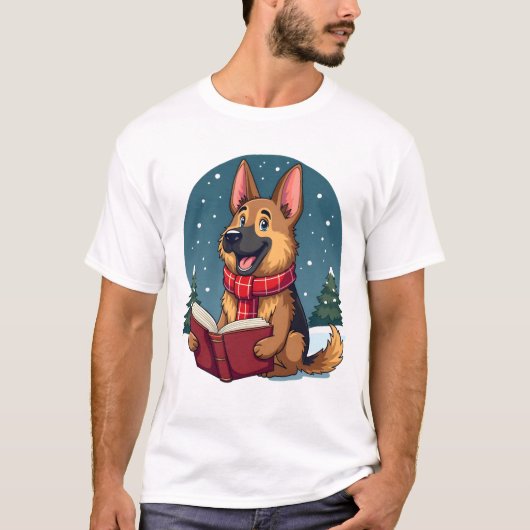 Herder met kerstlied t-shirt (Voorkant)