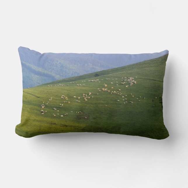 herder met kudde schapen kussen (Voorkant)