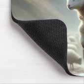 Herder met lam op bergklif muismat (Hoek)