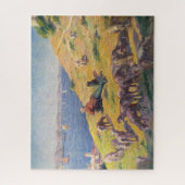 Herder met zijn schapen kijken naar het Zee Legpuzzel (Verticaal)