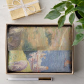 Herder met zijn schapen kijken naar het Zee Tissuepapier (Geschenk)