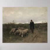Herder,  olieverf op doek poster (Voorkant)