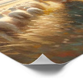 Herder redt de ene, Christelijke kunst, Jezus Herd Poster (Hoek)