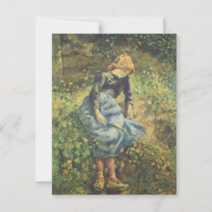 Herderin door Camille Pissarro, Vintage Fine Art
