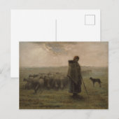 Herderin en haar Troep | 1862-63 Briefkaart (Voorkant / Achterkant)