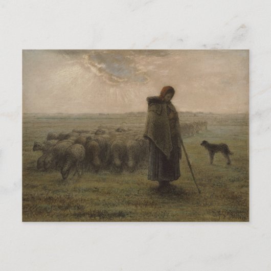Herderin en haar Troep | 1862-63 Briefkaart (Voorkant)