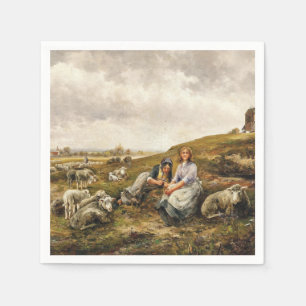 Herderinnen voor de stadspoorten servet