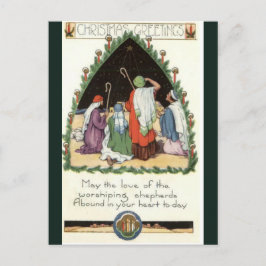  herders Bekijk de kerstmis in Bethlehem Briefkaart