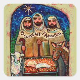 Herders in de Manger Kerst stickers