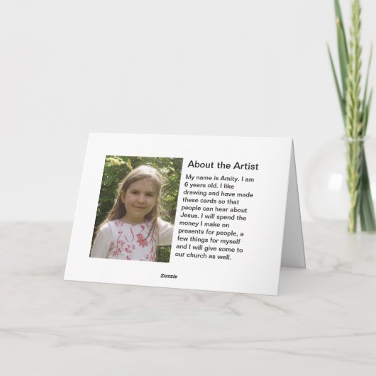 Herders in het veld Kerst Kaart (Achterkant)