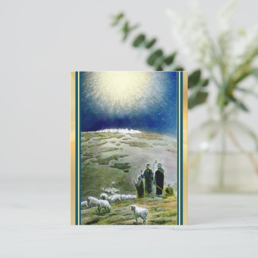  herder's kerstmis feestdagenkaart (Staand voorkant)