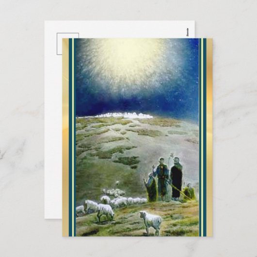  herder's kerstmis feestdagenkaart (Voorkant / Achterkant)