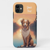 Herderscollie bij het meer Case-Mate iPhone case (Achterkant)