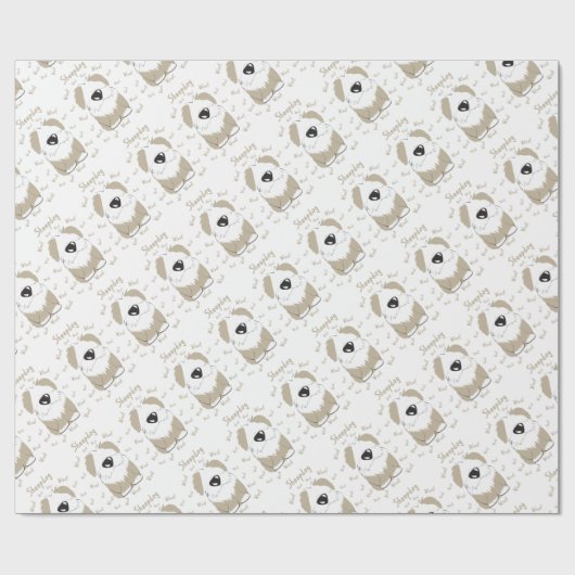 herdershond cadeaupapier (Vlak)