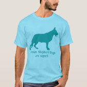 Herdershond en tekst t-shirt (Voorkant)