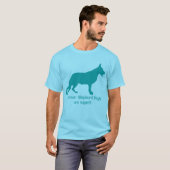 Herdershond en tekst t-shirt (Voorkant volledig)