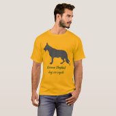 Herdershond en tekst T-shirt (Voorkant volledig)