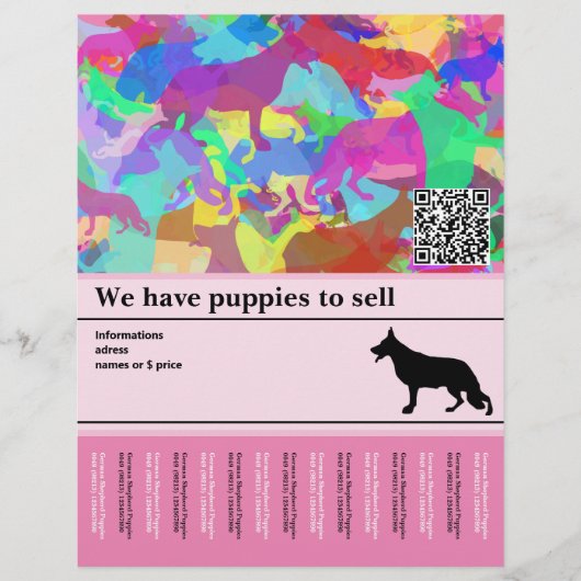 Herdershond gepersonaliseerde Flyer (Voorkant)