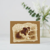 Herdershond  Sepia Tones Briefkaart (Staand voorkant)